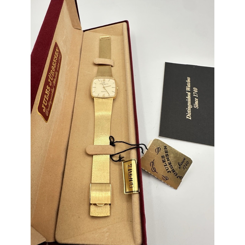 Vintage Jules Jorgensen 4567U Men's Quartz Analog Watch Classic Dress Watch